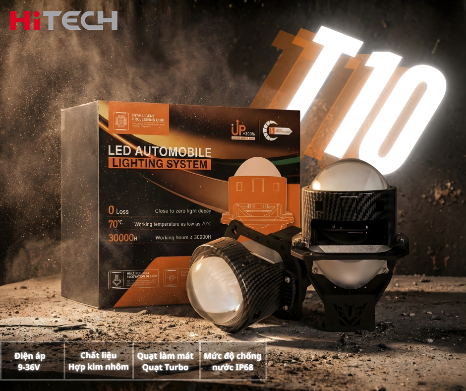Lắp Đặt Đèn Bi Pha WEKWOLF T10 tại nội thất ô tô Hùng Thanh chính hãng