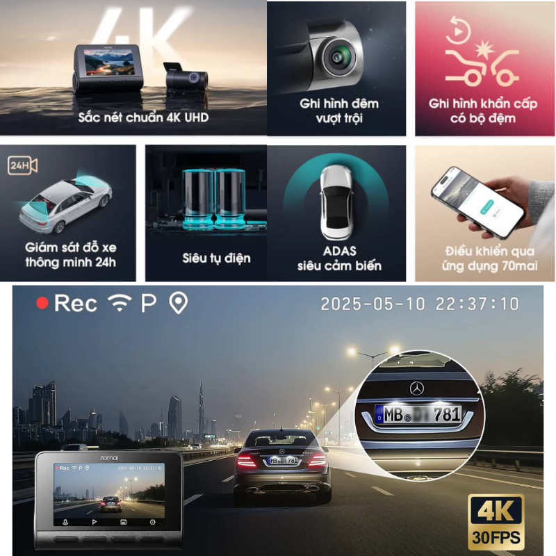 Lắp Đặt Camera Hành Trình 70mai A800SE 4K Chính Hãng Tại Nội Thất Ô Tô Hùng Thanh - Ảnh 4