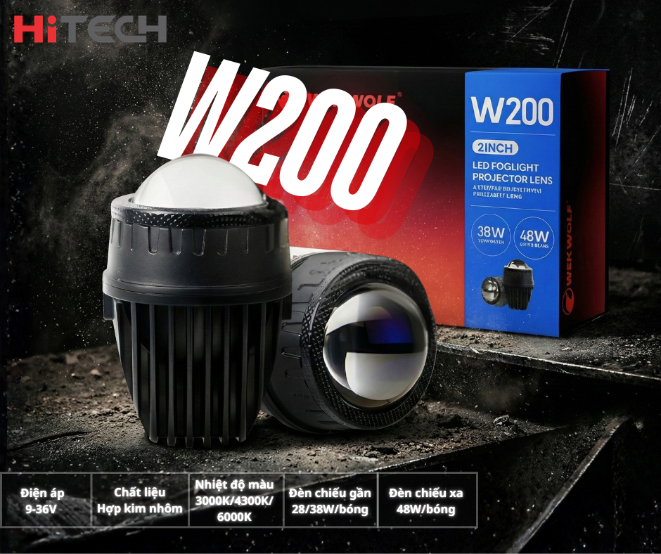 Lắp Đặt Bi Gầm 2 Inch WEKWOLF W200