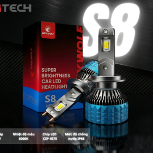 Độ Đèn LED Tăng Sáng S8 chính hãng WEKWOLF tại nội thất ô tô Hùng Thanh
