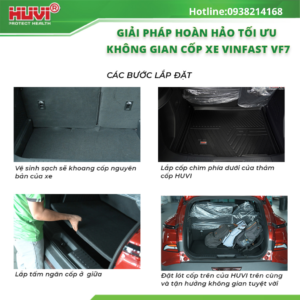 Alternative view of Lắp đặt Tấm ngăn cốp ô tô Vinfast VF7 chất liệu Composite Huvi tại Nội thất ô tô Hùng Thanh