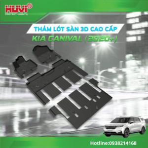 Lắp đặt thảm Lót Sàn Ô Tô Kia Carnival 2020 – 2023 3D nhựa TPE cao cấp tại Nội thất ô tô Hùng Thanh